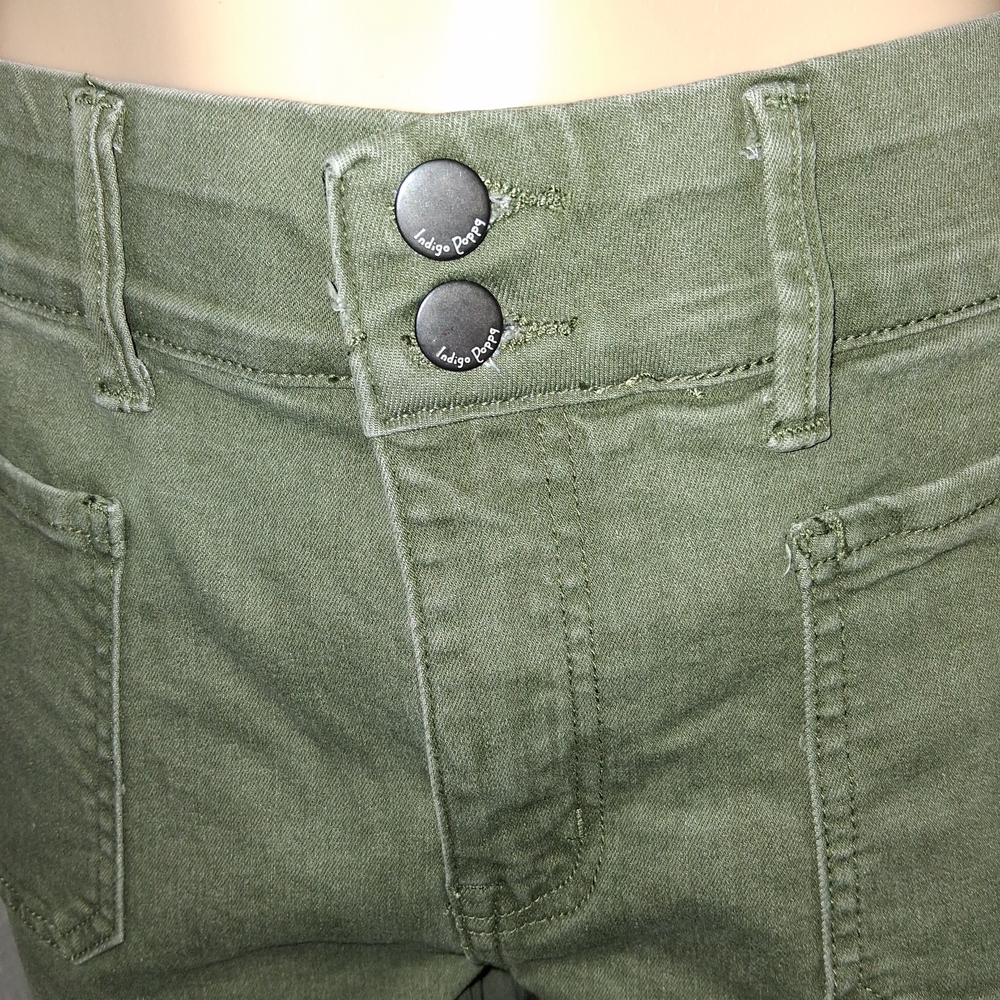 Indigo Poppy Black Textured Fabric Jeans Women Size 14 - Picture 5 of 16